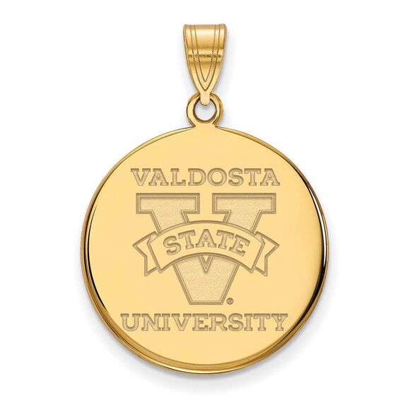 10k Yellow Gold Valdosta State Large Disc Pendant